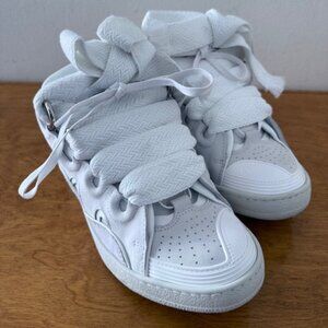 Lanvin Curb Sneakers White Leather Size EU 40 / US 7